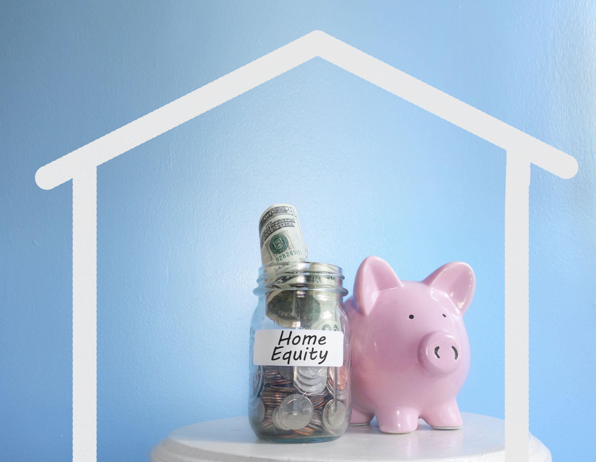 Piggy bank coin jar Home Equity