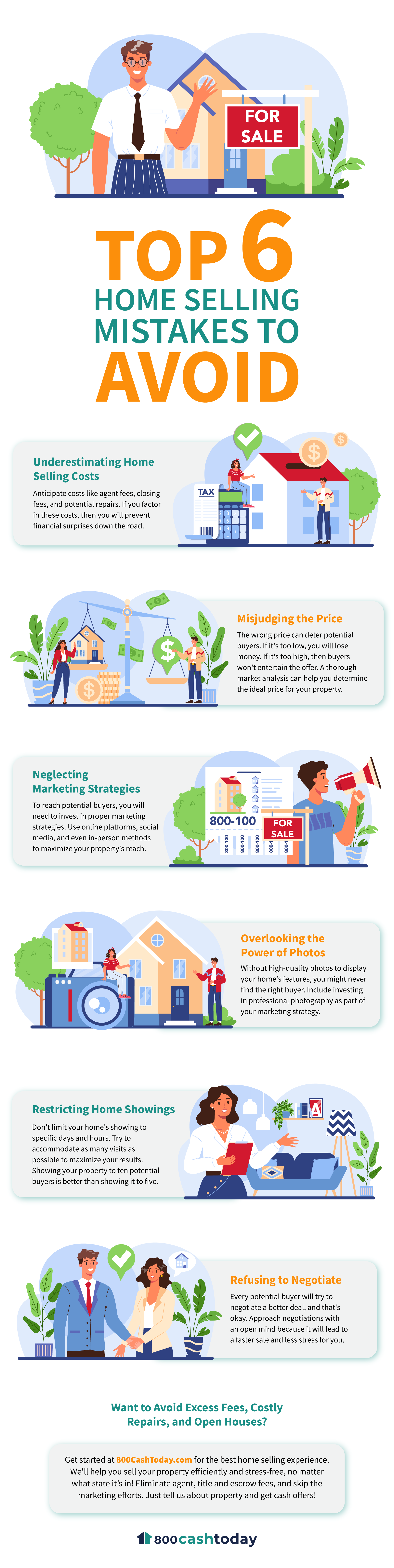 Top 6 Home Selling Mistakes to Avoid Infographic